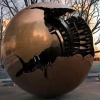 Шар пустотелый медь (198301) монтаж - сфера арт-объект ø 1000 мм. пустотелая  в Светлогорске