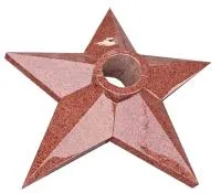 Звезда из красного гранита (517571) поставка комплект горелка ГВД 379 10 89 00 ПС вечный огонь ø 900 мм. монолит - составная  в Светлогорске